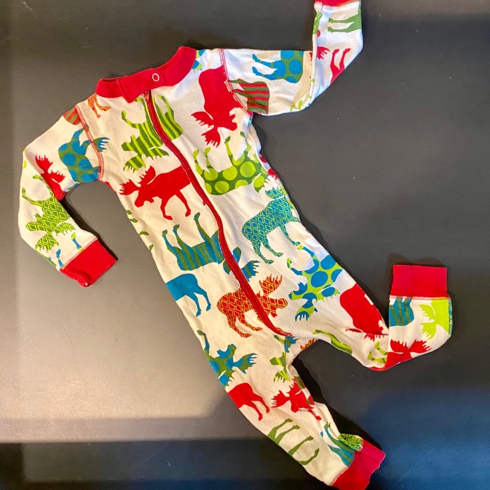 EUC Lazy One 12mo zipper Christmas pajamas